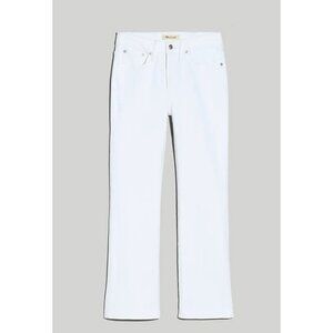 Madewell $128 Kick Out Crop jeans in Pure White Size 26 NI961